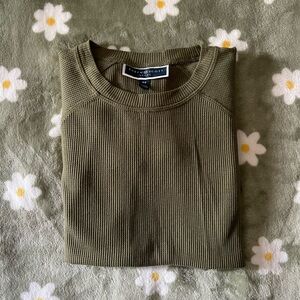 Karen Scott Hunter Green Thermal Sweater